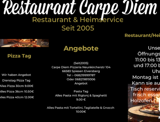 Carpe Diem Ristorante and delivery service